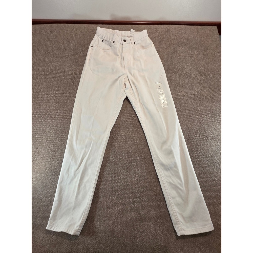 New Liz Claiborne Lizwear Jeans Womens 4 Regular White Cream High Rise Straight